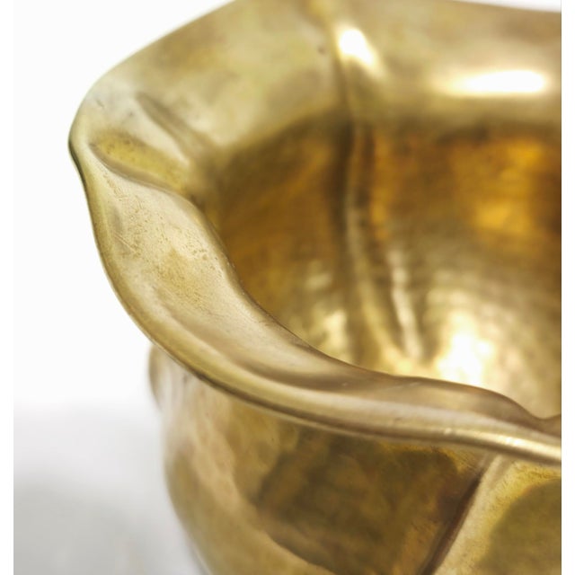 Mid-Century Modern Hand-Hammered Brass Vase by Cognolato, Italy, 1950s For Sale - Image 13 of 17