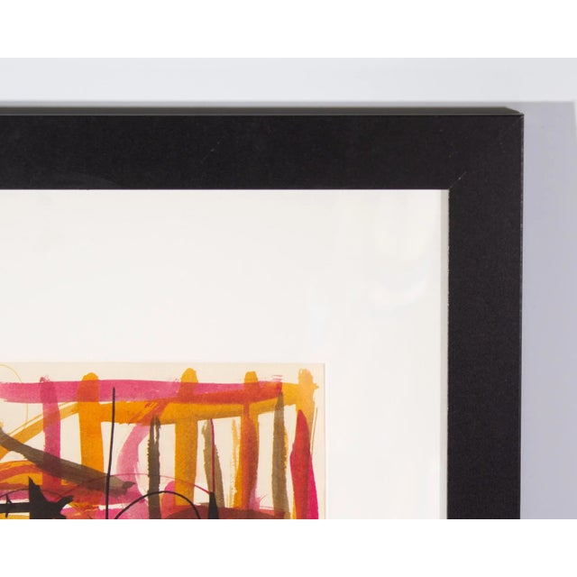 Abstract 1961 Abstract Ink and Watercolor Painting by Harry Hilson For Sale - Image 3 of 8