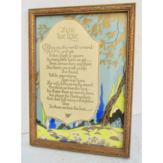 Art Deco Motto Print Circa 1920s "Those We Love" For Sale In New York - Image 6 of 9