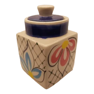 Vintage Polish Polmedia Pottery With Lid With a Jar