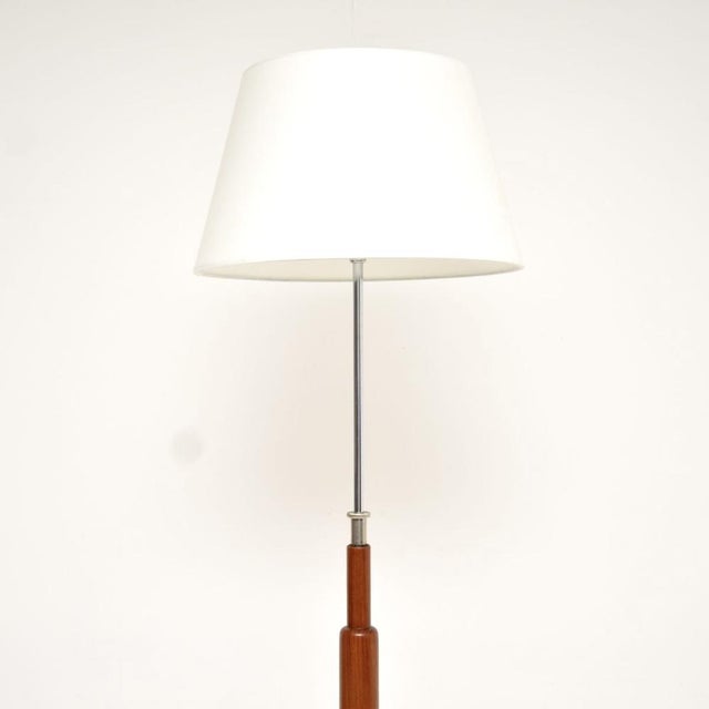 Mid-Century Modern Vintage Danish Teak Rise and Fall Floor Lamp, 1960s For Sale - Image 3 of 8