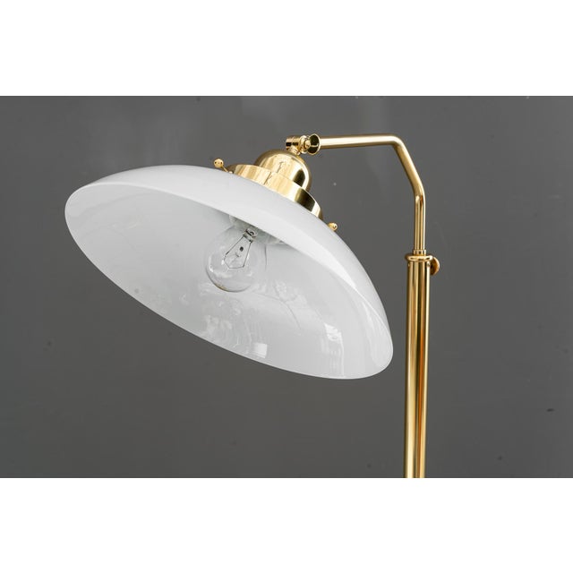 Art Deco Adjustable Floor Lamp with Opal Glass Shade, Vienna, Austria, 1920 For Sale - Image 12 of 18
