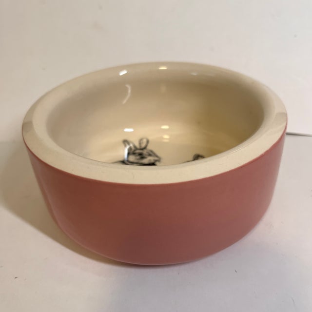 Illustration Vintage Mason Cash Pink Rabbit Bowl For Sale - Image 3 of 5