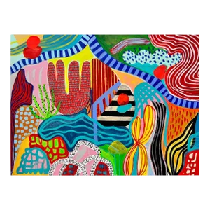 Contemporary Abstract Acrylic on Canvas Painting "Barotrópico Iv" by Daniela Marin