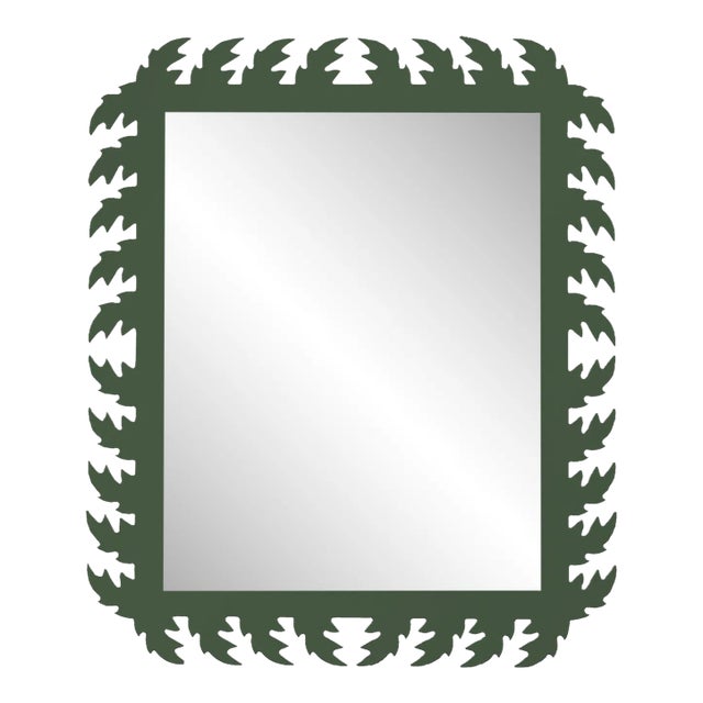 Fleur Home Audubon Rectangle Mirror in Duck Green, 24x38 For Sale