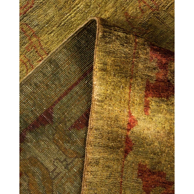 Vibrance Hand Knotted Area Rug, Green - 6' 1" x 8' 2" For Sale In New York - Image 6 of 9