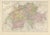 Antique Map of Switzerland Canton Divisions, 1884 For Sale