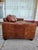 1980's Brown Leather Sofa For Sale In Los Angeles - Image 6 of 11