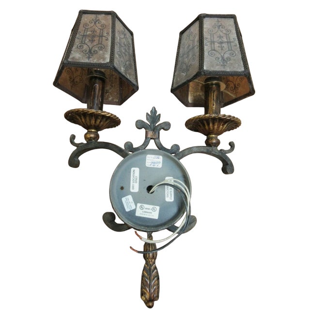 1990s Fine Art Lamps French Regency Torchiere Wall Sconce Lamp Lighting For Sale - Image 9 of 10