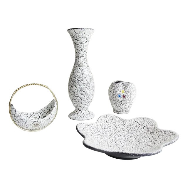 Ceramic Set by Jasba Cortina, 1960s, Set of 4 For Sale