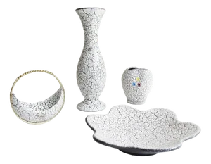 Ceramic Set by Jasba Cortina, 1960s, Set of 4