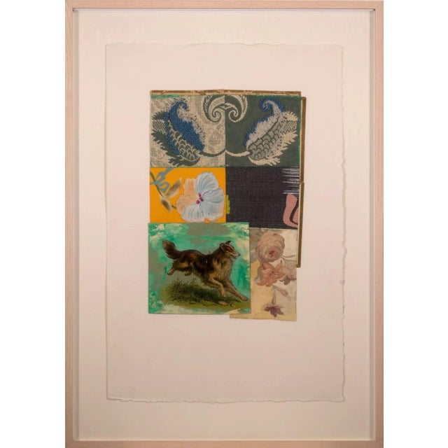 2000 - 2009 Randa Newland Untitled (Collie) Contemporary Mixed Media & Collage Framed 2002 For Sale - Image 5 of 12