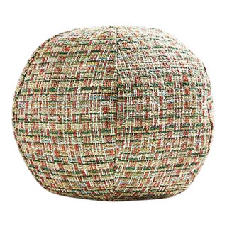 The House of Scalamandré Faye Sphere Pillow, Olive Coral For Sale