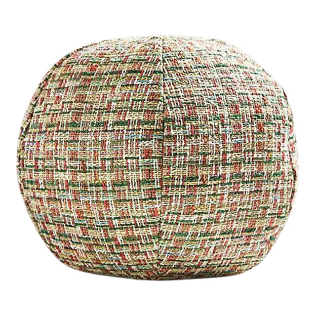 The House of Scalamandré Faye Sphere Pillow, Olive Coral For Sale