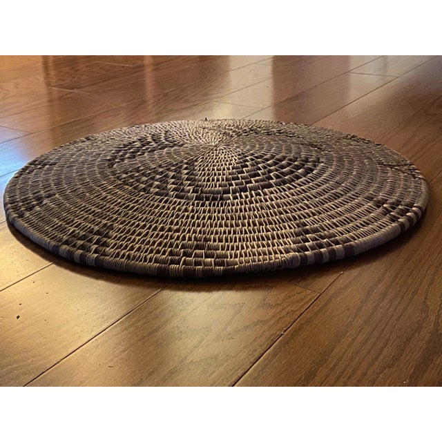 Rare Extra Large Wide Handwoven in the Style of Papago/Tohono O'Odham Tray For Sale - Image 11 of 12