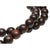 1980s Natural Dark Brown Wood Grain 108 Beads Hand Rosary Praying Chain For Sale - Image 5 of 6