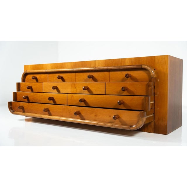 Brown Mid-Century Walnut Sideboard with Drawers, Italy, 1960s For Sale - Image 8 of 13