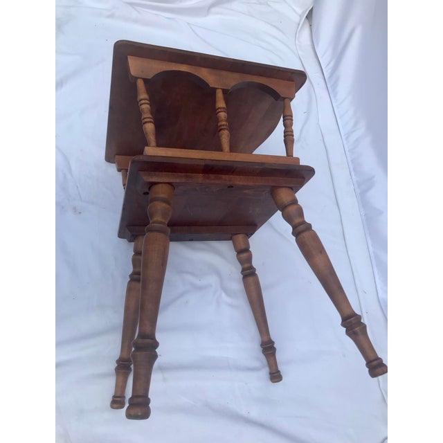 1960s 1960s Vintage Two-Tiered Maple Side End Table For Sale - Image 5 of 6