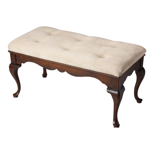 Grace Wooden 38"W Bench, Cherry Brown For Sale