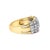 Contemporary 14K Yellow Gold 1.0 Cttw Round and Baguette Diamond Multi-Row Band Ring, Size 7 For Sale - Image 3 of 6