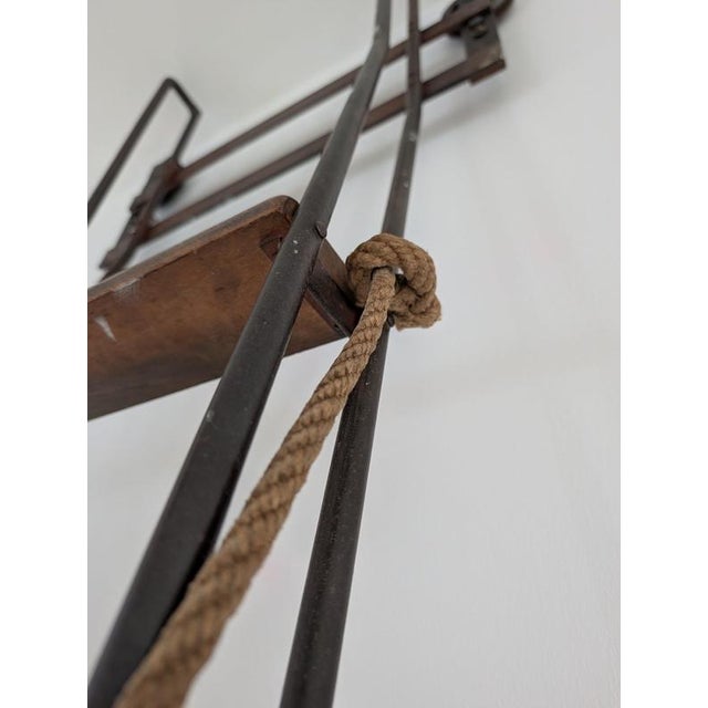 Wood Library Ladder with Wooden Steps For Sale - Image 7 of 16