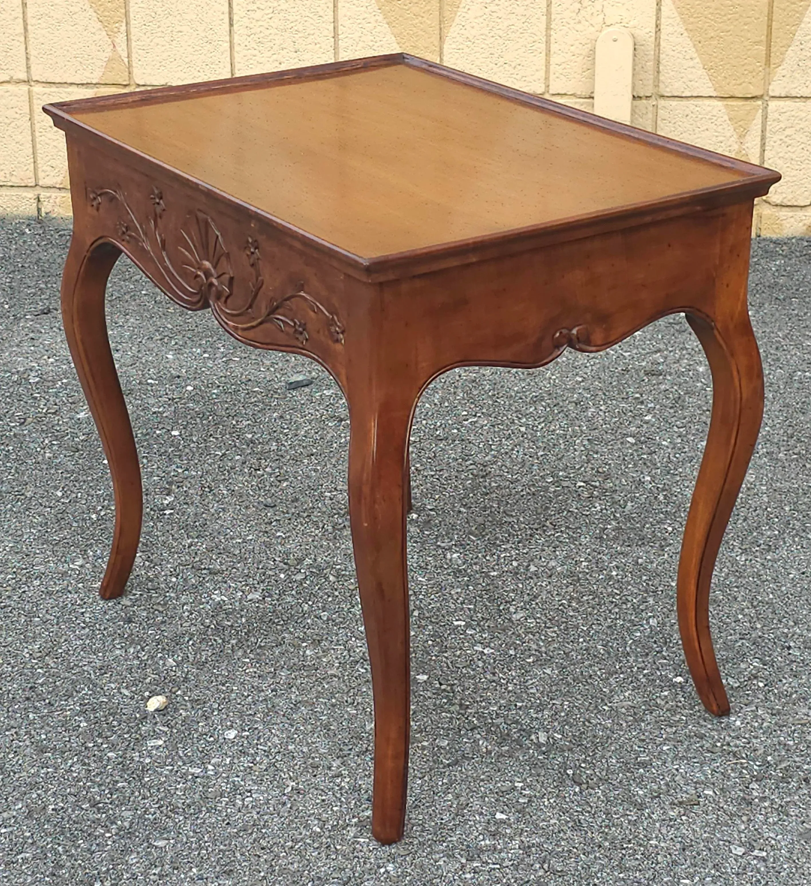Italian Provincial Style Carved and Varnished Solid Cherry Side