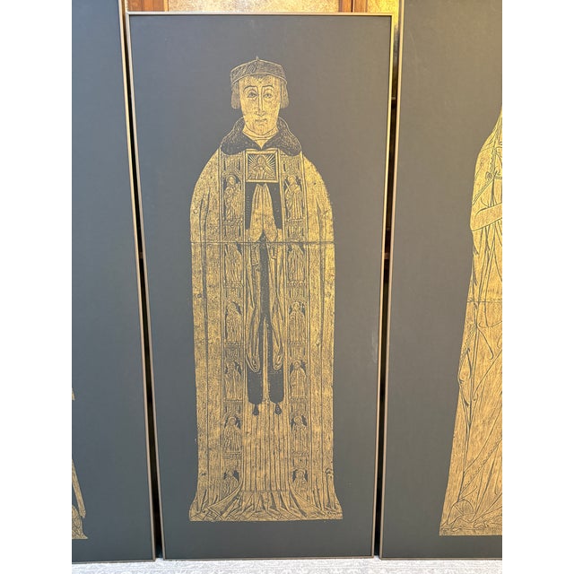 Twentieth Century Brass Rubbings Triptych, Set of Three For Sale - Image 4 of 17