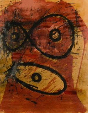 Abstract Female Form, Mid-20th Century, Ink on Paper