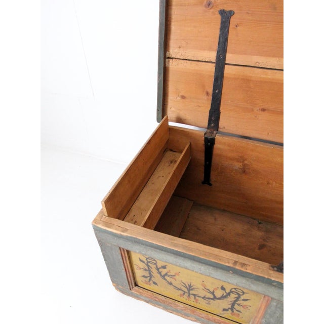 Antique Painted Blanket Chest For Sale - Image 11 of 12