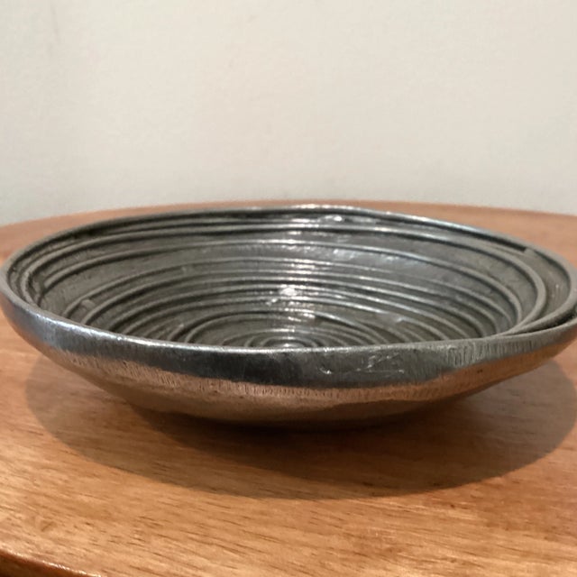 Modern Mid Century Metal Decorative Bowl Stamped & Signed Eric Mayer For Sale - Image 3 of 12