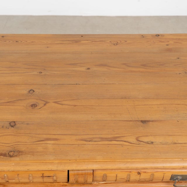 19th Century Danish Pine Sideboard With Carved Panel Doors For Sale - Image 6 of 17