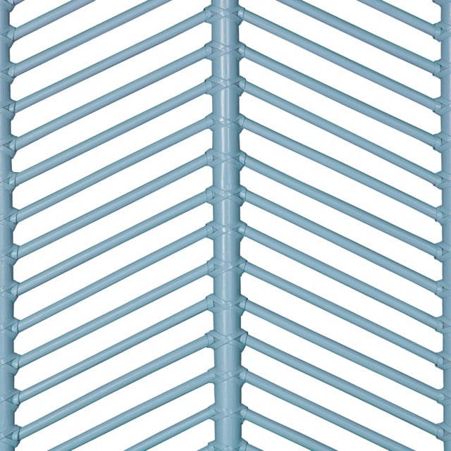 Not Yet Made - Made To Order Liam Headboard Double - Pool Blue For Sale - Image 5 of 6
