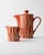 Mid-Century Striped Rust Orange Ceramic Teapot with Lid and Creamer, 1970s For Sale - Image 11 of 12
