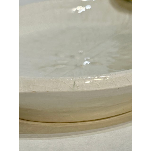 Vintage Italian Majolica Trompe L’Oeil Ceramic Lemon Dish For Sale - Image 9 of 11