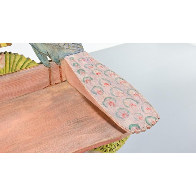 Vintage French Peacock Dressing Table by Gérard Rigot, 1992 For Sale - Image 8 of 18