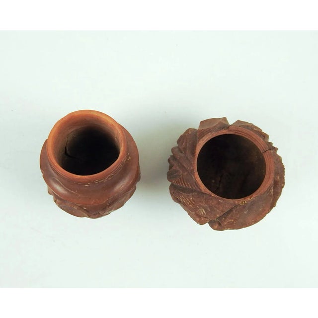 Antique Carved Vegetable Ivory Tagua Needle & Thimble Cases - Set of 3 For Sale In Seattle - Image 6 of 8