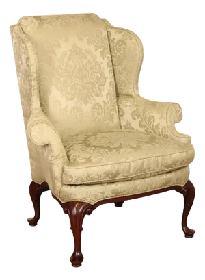 Southwood Queen Anne Style Mahogany Wing Chair