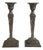 Victorian Silver-Plated Metal Candlesticks, Set of 2 For Sale