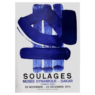 Pierre Soulages, Dynamic Museum-Dakar, 1974, Lithographic Poster For Sale
