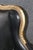 Maison Jansen Genuine Leather Gilt and Paint Decorated Grand Scale Bergere Chair For Sale - Image 11 of 15