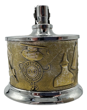 1950s Chrome and Brass Johnny DC Comic Superman Table Lighter