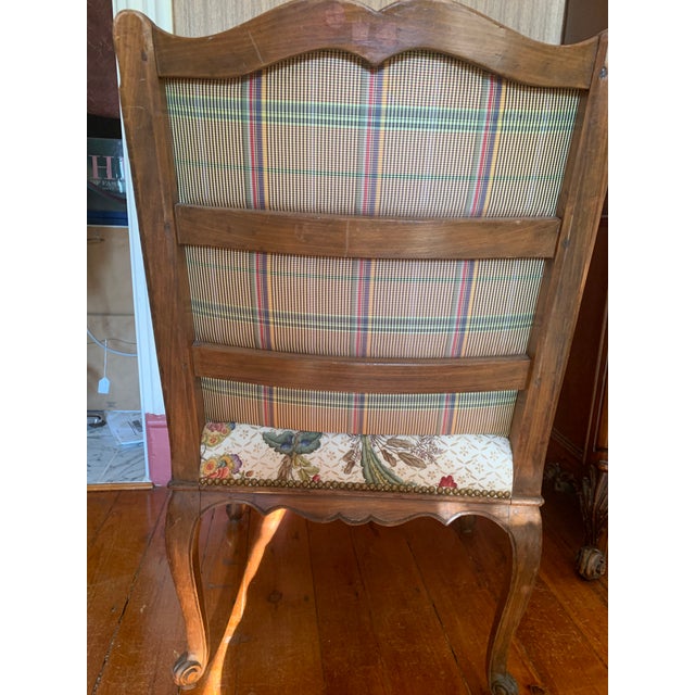 Antique Designer Fabric Upholstered Side Chairs - a Pair For Sale In Philadelphia - Image 6 of 12