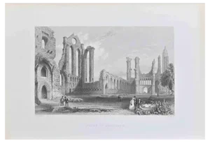 William Henry Bartlett, Abbey of Arbroath, Lithograph, 19th Century