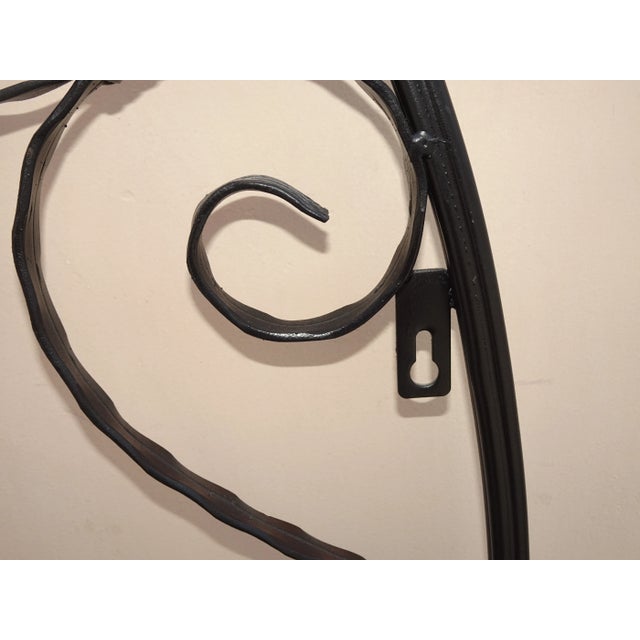 Metal Large 56" Tall Spanish Style Black Metal Picture Wall Decor Art ~ Cross For Sale - Image 7 of 12