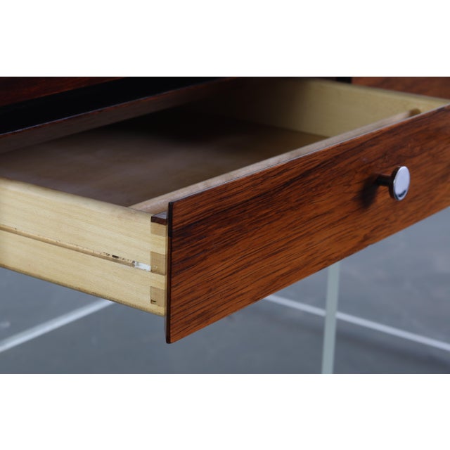 Brown Danish Rosewood Desk by Poul Norreklit for Sigurd Hansen, 1960s For Sale - Image 8 of 12