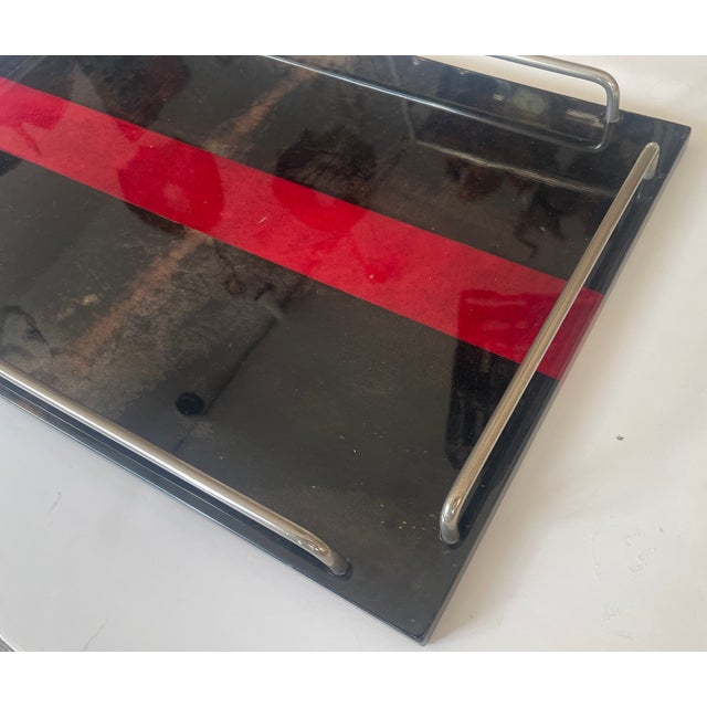 Brown Italian 1960s Lacquered Goatskin Serving Tray by Aldo Tura For Sale - Image 8 of 11