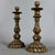 Antique Candlesticks in Gilded Wood, Brass, Mirrored Glass, Set of 2 For Sale - Image 11 of 11