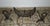 Wrought Iron Fireplace Andirons and Log Basket, Early 20th Century, Set of 3 For Sale - Image 3 of 6