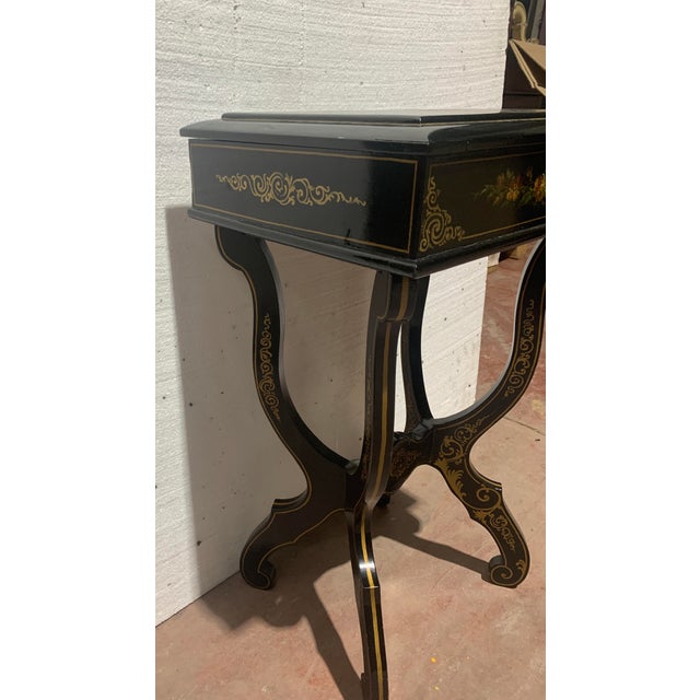 Black Napoleon Serving Table in Blackened Wood, 19th Century For Sale - Image 8 of 15