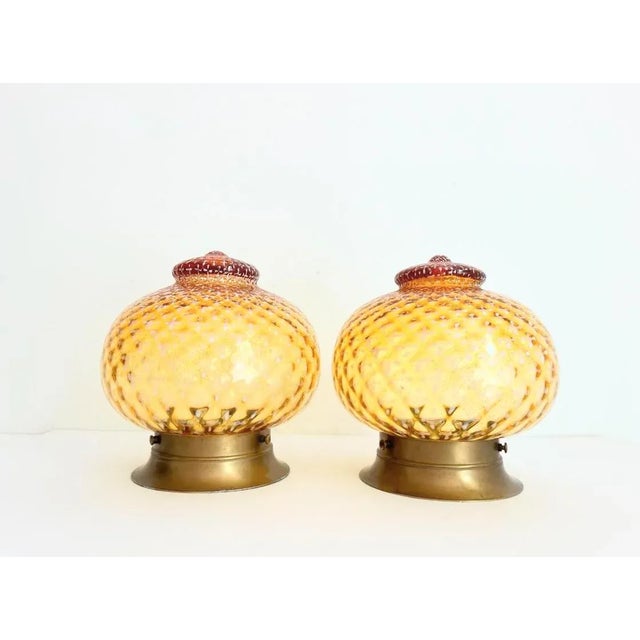 Mid 20th Century Mid Century Lightolier Wall or Ceiling Lights - a Pair For Sale - Image 5 of 11
